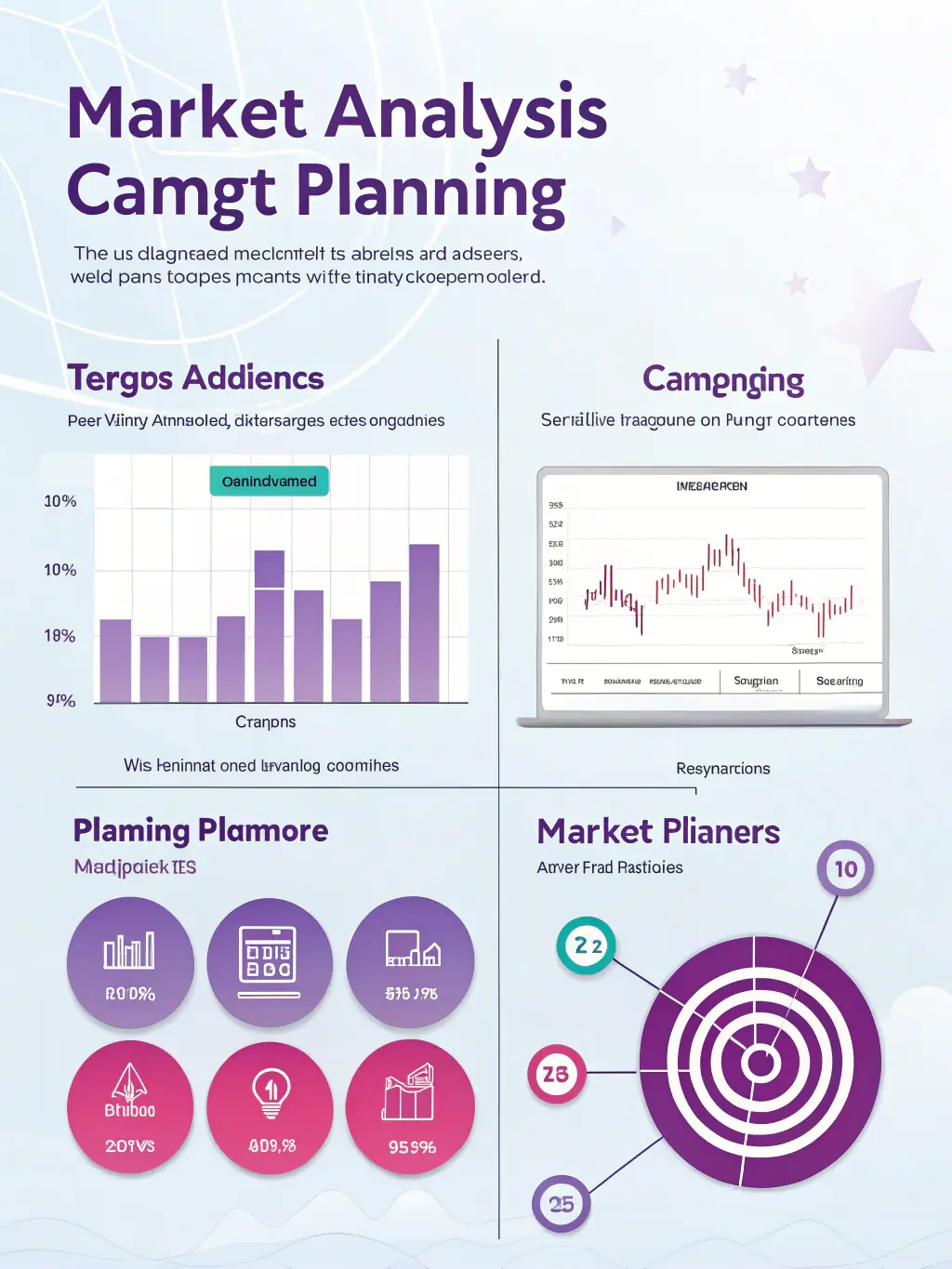 A detailed infographic illustrating the components of a deep-dive research report, including data analysis, strategic recommendations, and regional insights.